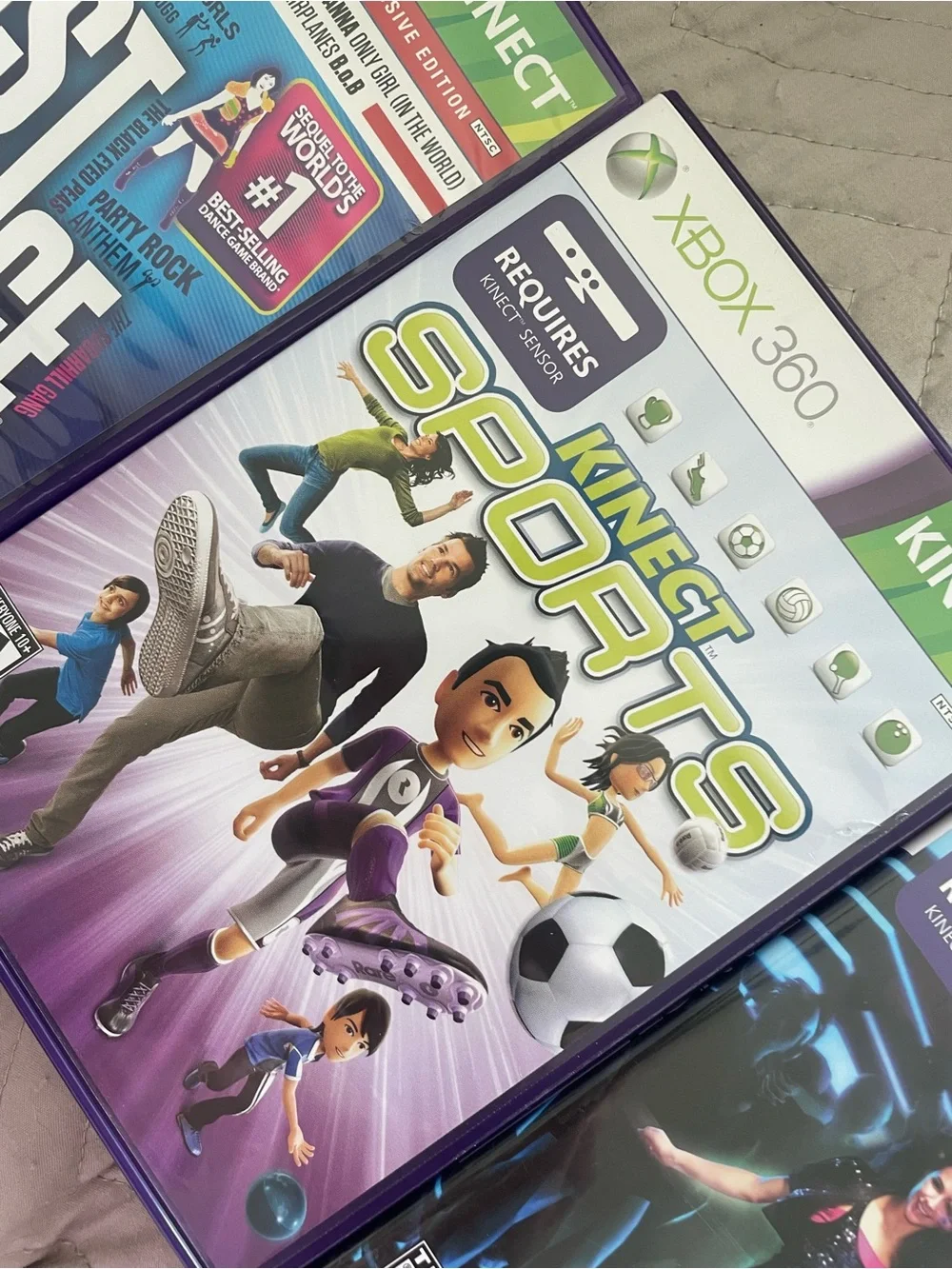 Three Xbox 360 Kinect games